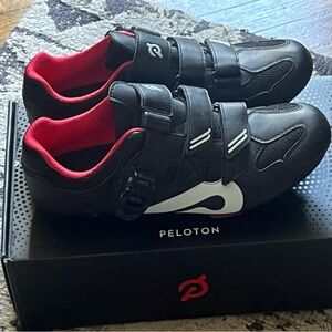 Peloton Women’s Black and Red Athletic Cycling Shoes